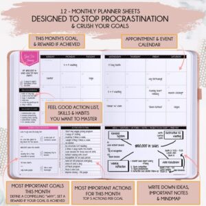 Academic Planner 2024-2025 - Dated July 2024-2025 Academic Planner, Weekly & Monthly Life Planner to Increase Productivity & Happiness, Daily Manifestation Journal, College Student, Work, Goal Journal