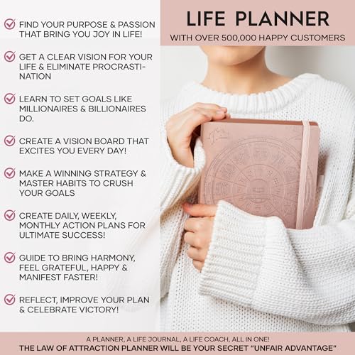 Academic Planner 2024-2025 - Dated July 2024-2025 Academic Planner, Weekly & Monthly Life Planner to Increase Productivity & Happiness, Daily Manifestation Journal, College Student, Work, Goal Journal