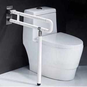 foldable toilet grab bar 304 stainless steel shower handrails anti slip bathroom seat support bar flip-up bathtub grab arm bar hand grip