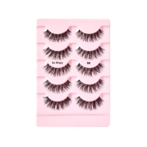 iENVY by KISS So Wispy Eyelashes 5 Pair Multi Pack (KPEM65) (2 PACK) Natural Wispy Style Made with Natural Hair…