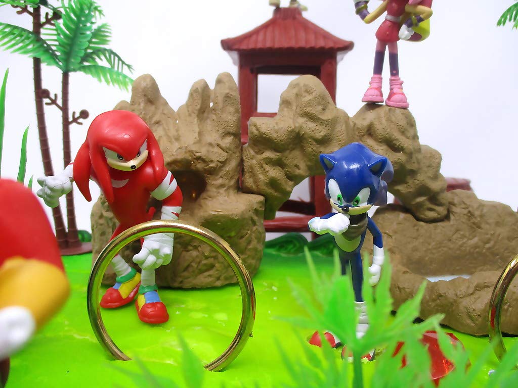 Sonic the Hedgehog Deluxe Cake Topper Set with Sonic and Friends (Unique Design)