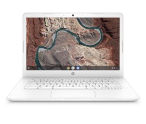 hp chromebook 14-inch laptop with 180-degree hinge, full hd screen, amd dual-core a4-9120 processor, 4 gb sdram, 32 gb emmc storage, chrome os (14-db0050nr, snow white)