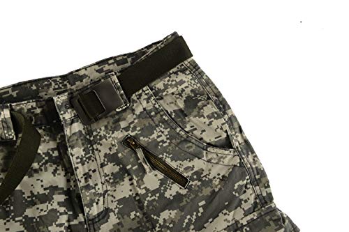 Leward Men's Wild Cotton Casual Military Army Cargo Camo Combat Work Cargo Hiking Pants with 8 Pocket (Digital 1, 34)