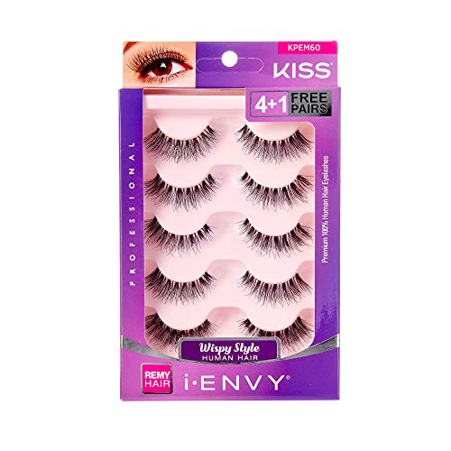 iEnvy by Kiss So Wispy 03 Strip Eyelashes 5 Pair Value Pack #KPEM60 Natural Wispies Style