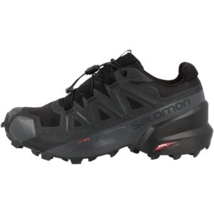 salomon speedcross 5 gore-tex trail running shoes for women, black/black/phantom, 9