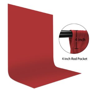 UTEBIT 6x9ft Red Backdrops, Red Background for Photography Studio Picture, Polyester Photography Backdrop for Wedding Ceremony Home Decoration Supplies