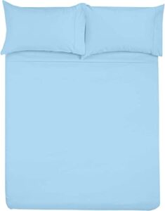 microfiber rv sheet sets, 30x80 bunk, light blue solid, rv bed sheets for campers, rv's & travel trailers fit mattress up to 8 inch deep motorhome rv camping sheets