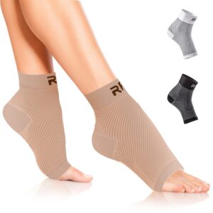 plantar fasciitis compression socks | foot & ankle brace for women & men | toeless ankle compression sleeve for ankle support, plantar fasciitis, night splint, arch & achilles tendonitis relief