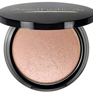 Aesthetica Starlite Highlighter - Metallic Shimmer Highlighting Makeup Powder - Cosmos (Sparkling Rose Gold)