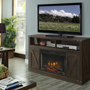 Muskoka 370-05-200 Electric Fireplace, Rustic Brown