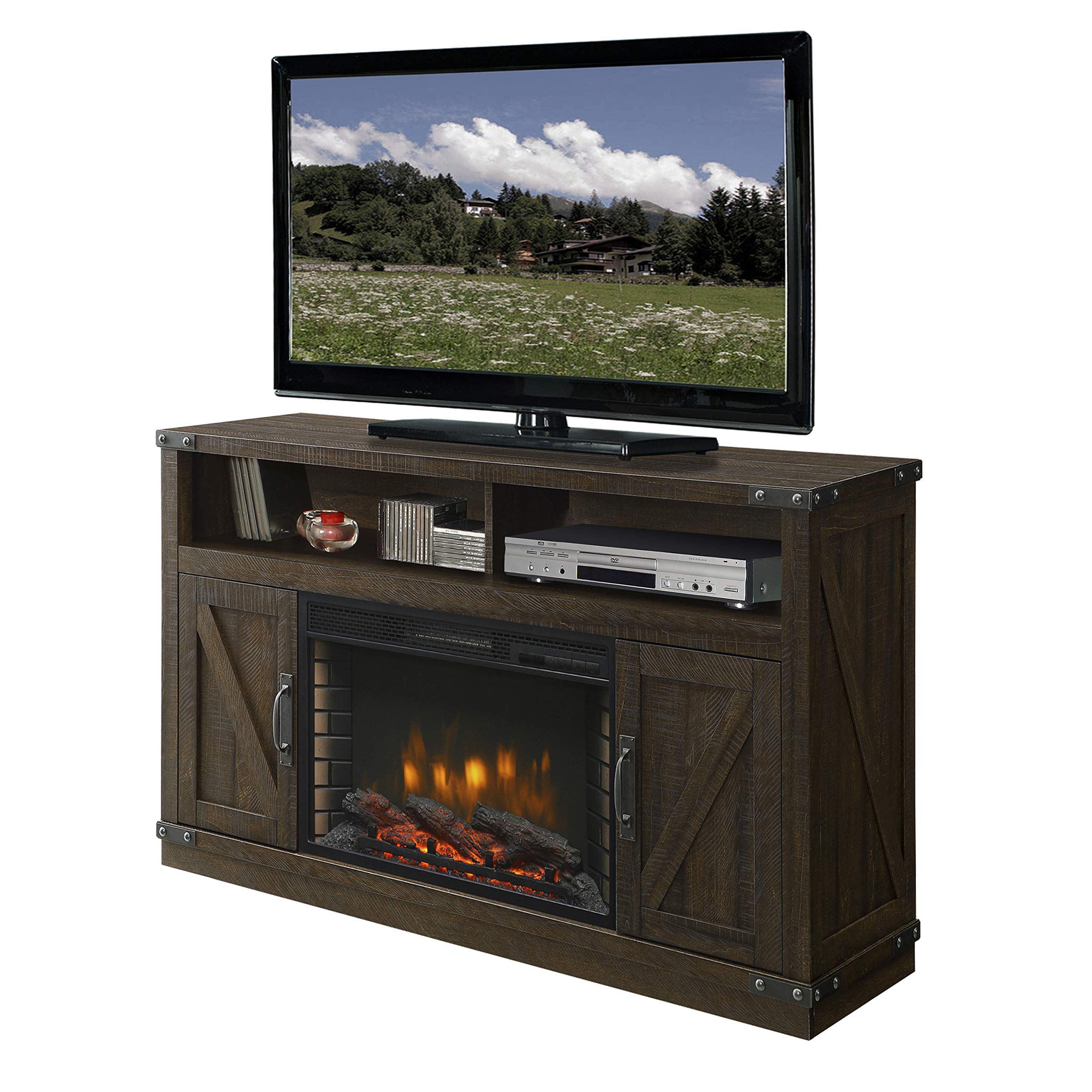 Muskoka 370-05-200 Electric Fireplace, Rustic Brown