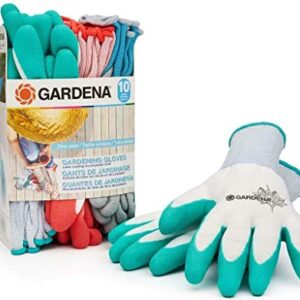 Gardena Latex Gardening Gloves, 10 Count