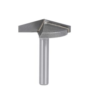 uxcell 150 degree v-groove router bit 32mm dia with 6mm shank, titanium steel tipped v grooving bit (gray)