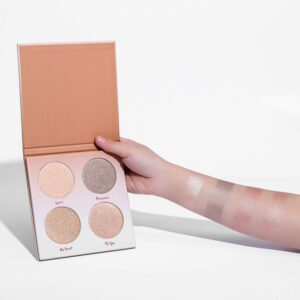 LIFUS Highlighter Palette，Highlighter Makeup Palette, Glow Bronzer Highlighter Powder Kit,Face illuminator makeup palette