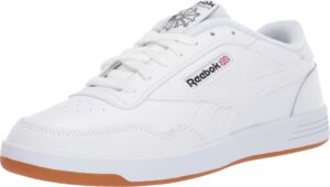 reebok men's club memt sneaker, white/black rubber gum-01, 11