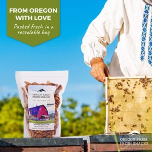 Oregon Farm Fresh Snacks Honey Roasted Nuts and Crackers Mix - Locally Made Honey Roasted Sesame Sticks and Nuts Mix - Enjoy The Perfect Mix of Sweet & Salty - Honey Roasted Mixed Nuts (16oz)