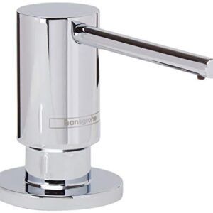 hansgrohe Bath and Kitchen Sink Soap Dispenser, Focus 3-inch, Modern Soap Dispenser in Chrome, 40438001