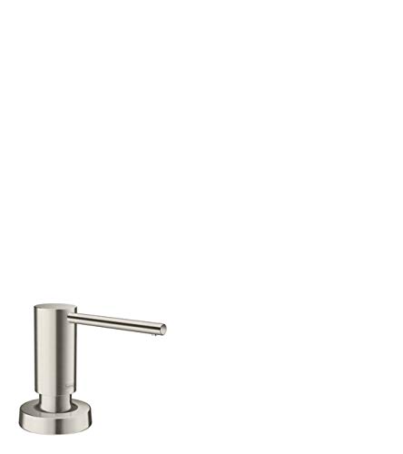 hansgrohe Bath and Kitchen Sink Soap Dispenser, Talis 4-inch, Modern Soap Dispenser in Stainless Steel Optic, 40448801