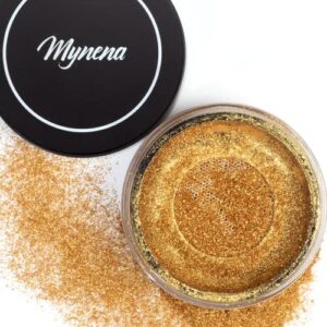mynena yellow gold makeup highlighter pigment powder | vegan paraben-free cruelty-free