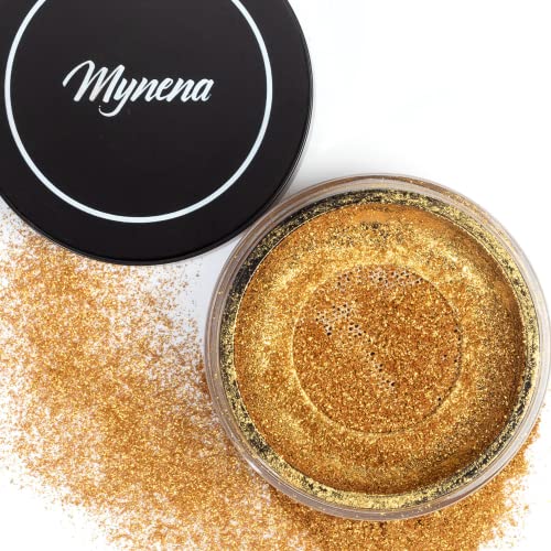 Mynena Yellow Gold Makeup Highlighter Pigment Powder | Vegan Paraben-Free Cruelty-Free