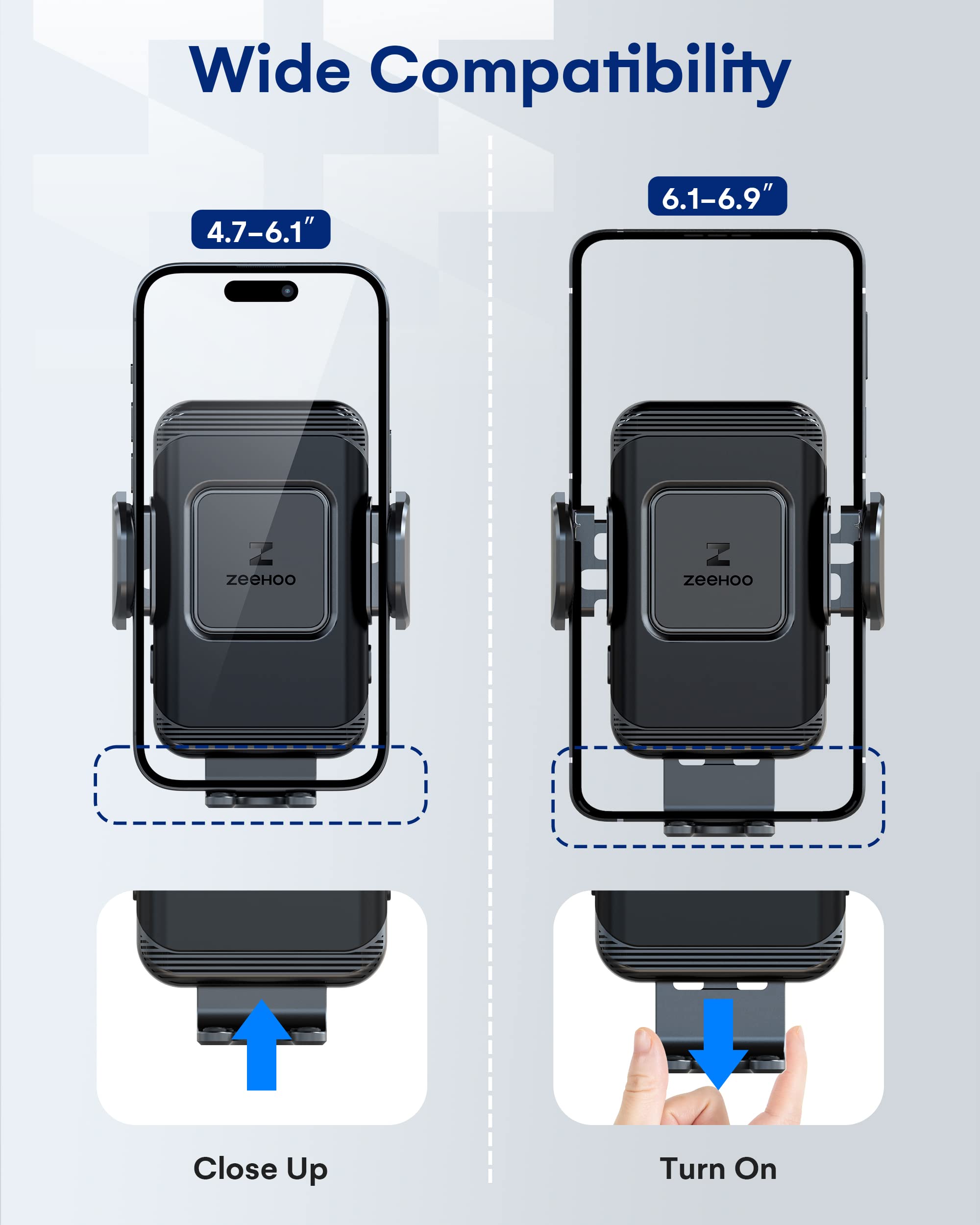 ZeeHoo Wireless Car Charger,15 W Fast Charging Auto-Clamping Car Mount,Windshield Dash Air Vent Phone Holder for iPhone 14 13 12 Mini 11 Pro Max XS XR 8,Samsung S22 S21 S20 Note 20 10 9 8