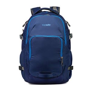 pacsafe venturesafe g3 28 liter anti theft travel backpack/daypack-fits 17" laptop, lakeside blue