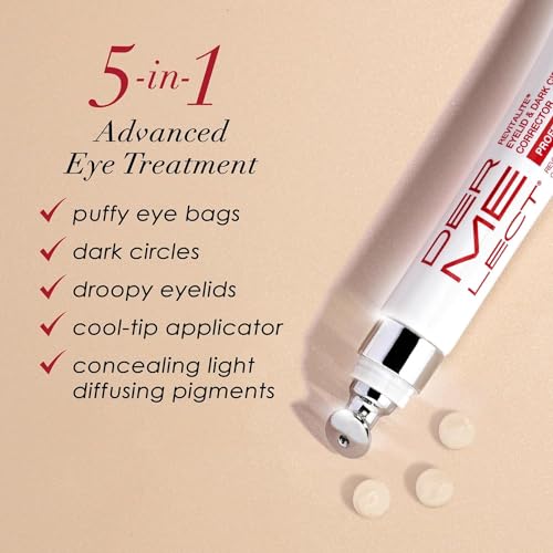 Dermelect Revitalite Professional Eyelid & Dark Circle Corrector for Eyes - Anti Aging Cream with Peptides Brightening & Tightening Treatment for Dark Circles, Puffiness, Droopy Eyelids, Wrinkles