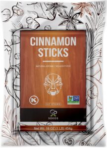 soeos cinnamon sticks, 16 oz (pack of 1), cinnamon, ground cinnamon, cinnamon sticks, 100% raw, non-gmo, kosher certified, cinnamon seasoning spice for coffee, baking, cooking and beverages