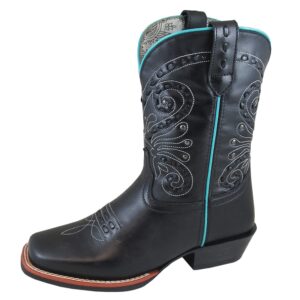 smoky mountain boots women shelby western boots, color: black, size: 11, width: w (6062-11w)