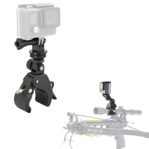 kolasels easy installation adjustable crossbow gun scope camera clamp mount with 1/4 thread for gopro hero session fixation