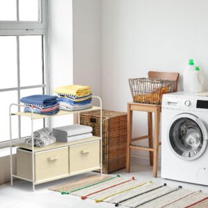 Simple Houseware 3-Tier Closet Storage with 2 Drawers, Beige