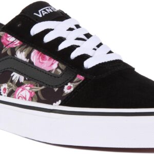 Vans Women's Low-Top Trainers, Multicolour Roses Black Xnw, 8