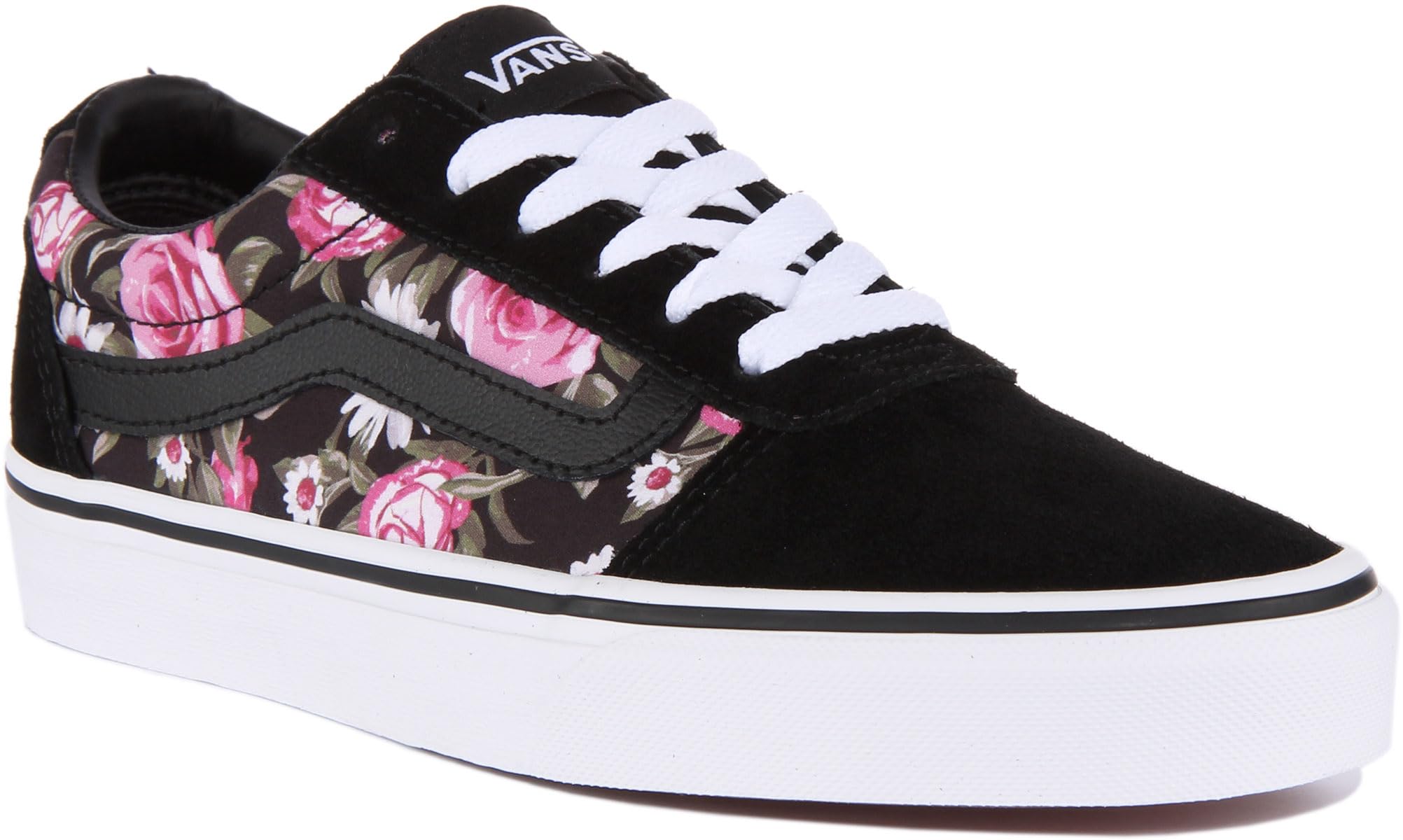 Vans Women's Low-Top Trainers, Multicolour Roses Black Xnw, 8