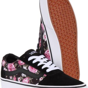 Vans Women's Low-Top Trainers, Multicolour Roses Black Xnw, 8