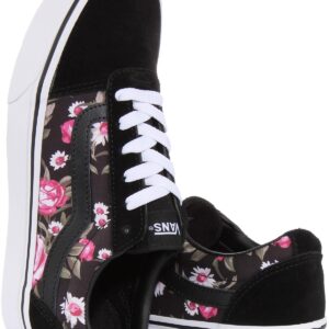 Vans Women's Low-Top Trainers, Multicolour Roses Black Xnw, 8