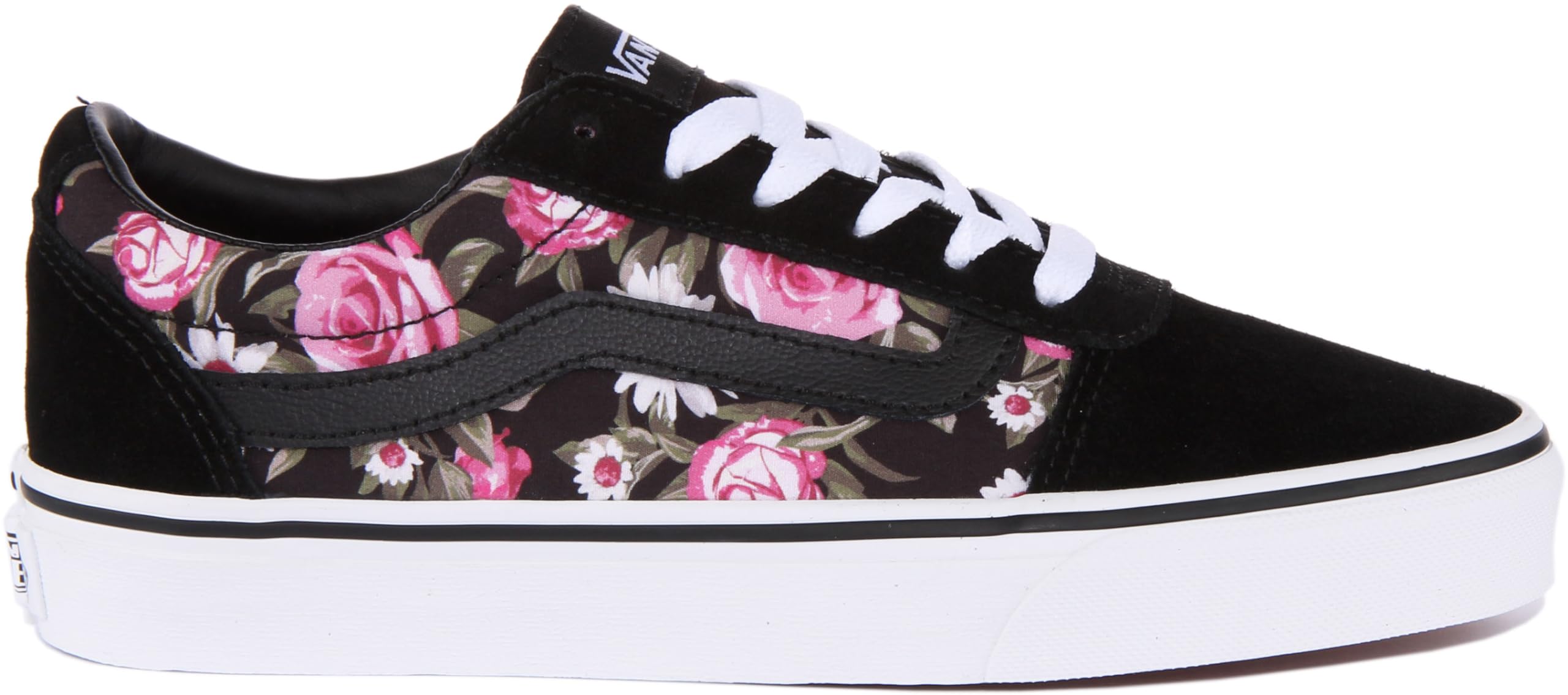 Vans Women's Low-Top Trainers, Multicolour Roses Black Xnw, 8