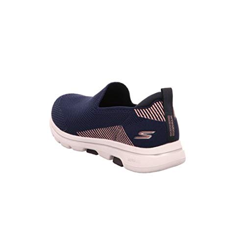 Skechers Women's GO Walk 5-PRIZED Sneaker, Navy, 8.5 M US