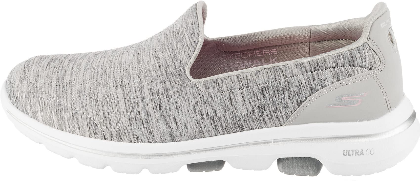 Skechers Women's Go Walk 5 Honor Sneaker, Grey, 8