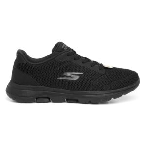 Skechers womens Go Walk 5 - Lucky Sneaker, Black, 8.5 US