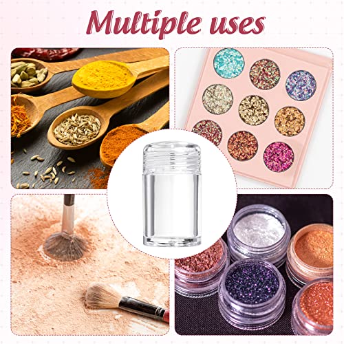 RAYNAG 6 Pieces Mini Empty Loose Powder Bottle Travel Cosmetic Glitter Powder Eye Shadow Powder Box with Sifter and Lids (3 Style)