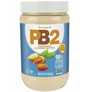pb2 powdered roasted almond butter, 16oz low-fat vegan almond powder, low carb nut butter, non-gmo, gluten free, kosher