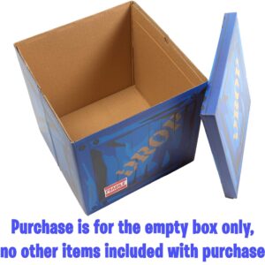 CampLiner Large Loot Drop Box Accessory (14” x 14” x 14”) - Goes with Merch Like Pickaxes, Guns, Costumes - Perfect Decoration Gift for Gamers, Boys, Parties