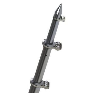 TACO METALS Taco Marine OT-0318HD-VEL Deluxe Aluminum Tele-Outrigger Poles - 18', Silver