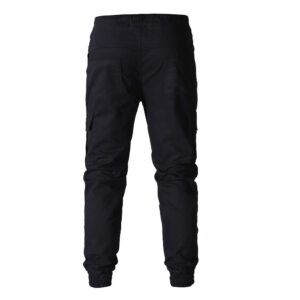 Fashion Sport Pants, Mens Hip Hop Joggers Pants Casual Athletic Running Track Drawstring Sweatpants Trousers (Black, L)