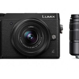 PANASONIC LUMIX GX85 Camera with 12-32mm and 45-150mm Lens Bundle, 4K, 5 Axis Body Stabilization, 3 Inch Tilt and Touch Display, DMC-GX85WK (Black USA) (Renewed)