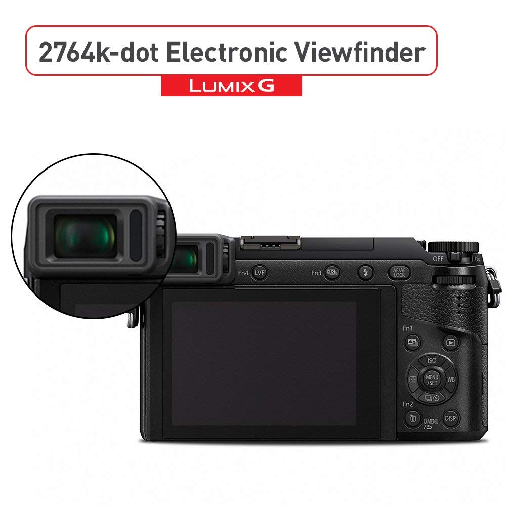 PANASONIC LUMIX GX85 Camera with 12-32mm and 45-150mm Lens Bundle, 4K, 5 Axis Body Stabilization, 3 Inch Tilt and Touch Display, DMC-GX85WK (Black USA) (Renewed)