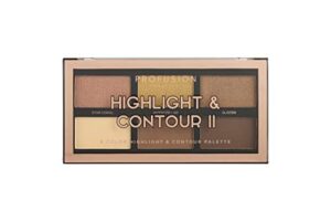 profusion cosmetics rich ingredients long lasting and bendability lightweight mini artistry highlight & contour ii palette - medium dark