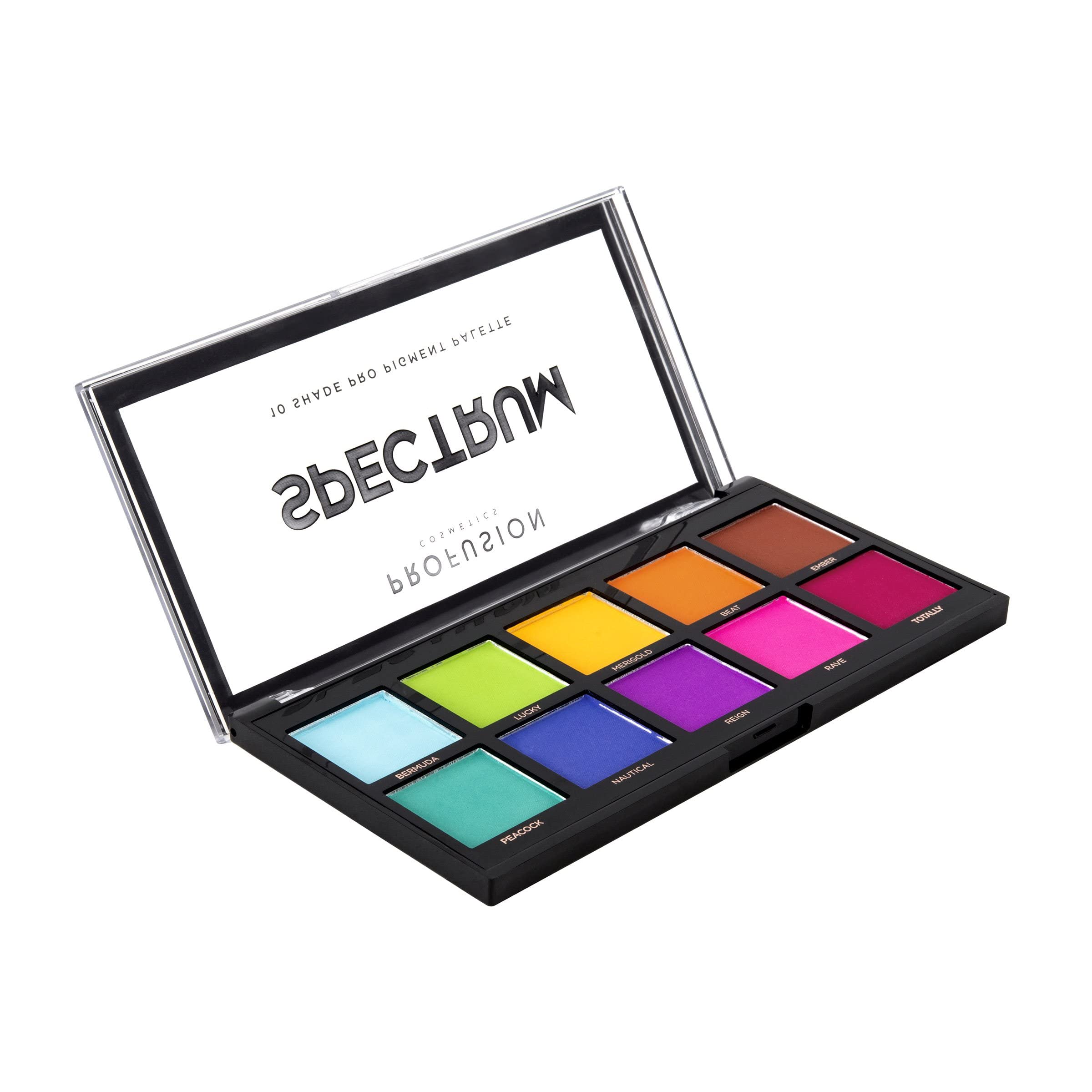 Profusion Cosmetics 10 Shade Eyeshadow Palette - High Pigmented Multi-Finish Colors, Vegan & Cruelty-Free, Create Stunning Looks On-the-Go - Travel-Friendly & Versatile Makeup, Spectrum