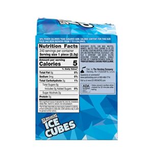 ICE BREAKERS Ice Cubes Peppermint Sugar Free Chewing Gum Bottles, 3.24 oz (6 Count, 40 Pieces)