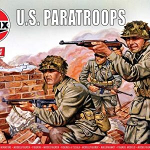 Airfix Vintage Classics WWII US Paratroops 1:76 Military Plastic Model Figures A00751V